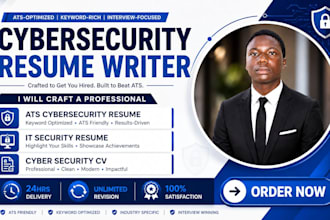 write an ats cybersecurity resume and cybersecurity CV