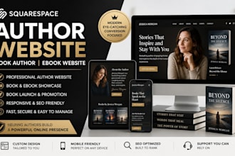 design squarespace author website book author ebook website