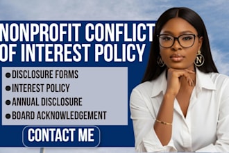 create a nonprofit conflict of interest policy and disclosure form