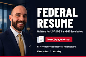 write your federal resume, ksa responses, and cover letter for usajobs