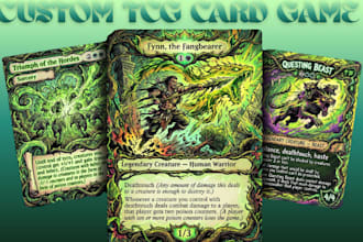 design custom tcg cards, trading cards for your game, pokémon sport tcg, artwork