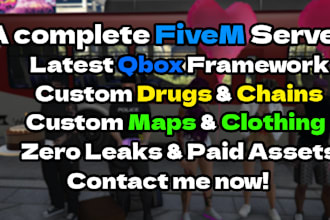 create you an complete fivem server built on qbox