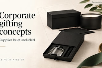 create a corporate gifting concept and supplier brief