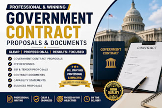 do write professional government contract proposals and documents