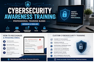 create professional cybersecurity awareness content and presentations