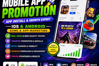 do mobile app promotion app install ios and andriod game marketing app promotion
