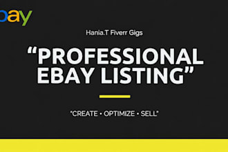 create and optimize ebay product listings