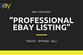 create and optimize ebay product listings