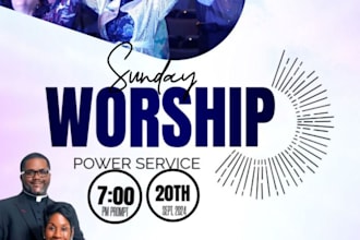 design a professional church event flyer