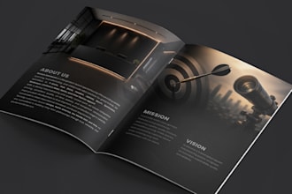 design a professional company profile and corporate brochure