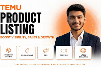set up your temu shop, upload products and manage your store