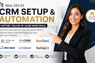 setup real estate CRM follow up boss kvcore boomtown wise agent liondesk hubspot
