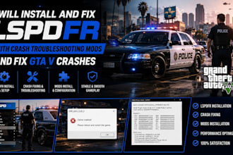 install and fix lspdfr with crash troubleshooting mods and fix gta v crashes