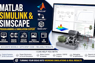 do matlab programming, gui simulink, simscape models, image processing projects