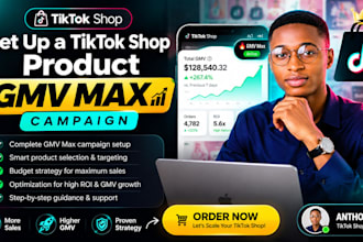 set up a tiktok shop product gmv max campaign