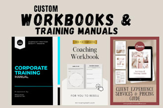 write a coaching workbook, client guide and training manual