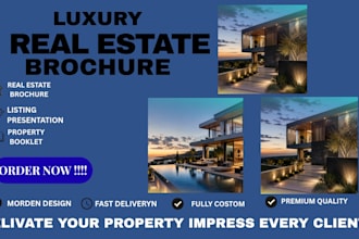 design luxury real estate brochure listing presentation and property booklet