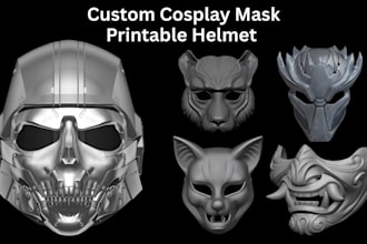 sculpt 3d armor design 3d mask 3d helmet 3d cosplay mask for 3d printing