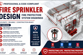 provide professional fire sprinkler design and fire protection system drawing