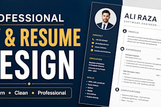 design a professional, modern resume, CV and cover letter