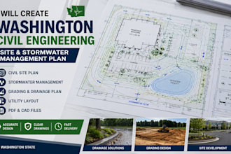 create washington civil engineering site and stormwater management plan