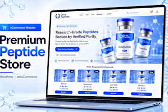 build fda compliant peptide website in wordress,  woocommerce peptide store