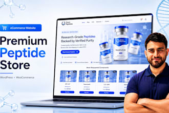 build fda compliant peptide website in wordress,  woocommerce peptide store