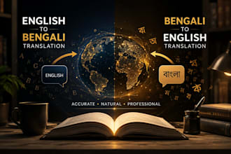 translate english to bengali and bengali to english professionally