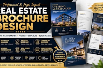 design commercial real estate offering memorandum brochure
