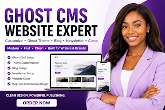 ghost cms website customize ghost theme blog newsletter ghost website clone