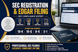 do sec registration, edgar filing, sec compliance, for 10k 10q 8k s1 filings