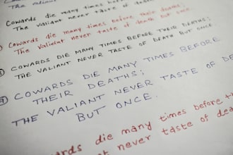 write your letters notes or scripts in beautiful handwriting