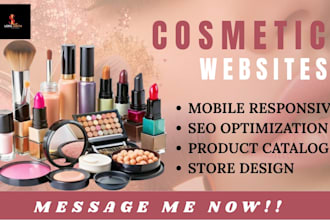 cosmetics website, skincare website, makeup website beauty store, shopify