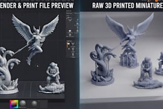 resin print tabletop rpg 3d miniature dnd fantasy model fantasy stl figurine