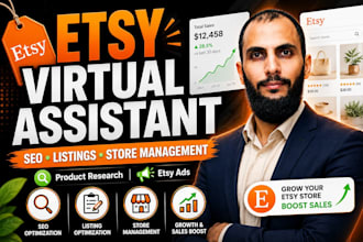 be your etsay virtual assistant, etsay store manager, etsay digital products