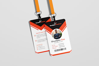 design a professional id card for your business