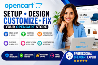 setup design migrate upgrade and fix your opencart store customization bug fix