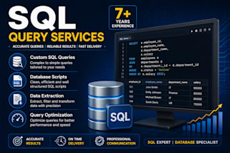 write sql queries reports and database scripts