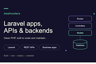 develop and fix your custom laravel PHP web application