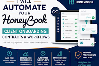 automate your honeybook client onboarding, contracts and workflows