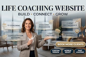 life coach website, coaching website, consultant website, trainer website