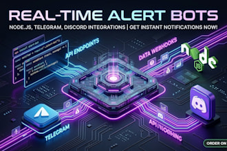 build a custom telegram or discord alert bot in node js