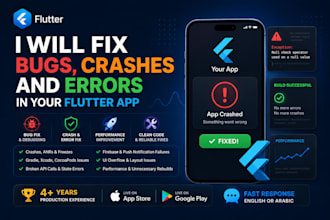 fix bugs, crashes and errors in your flutter app