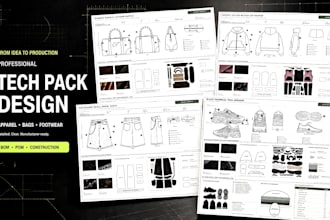 create manufacturer ready fashion tech packs