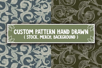 create custom hand drawn patterns for luxury branding