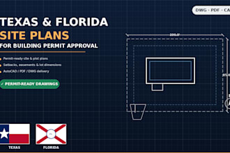 do draw tx or florida site plan for building permit