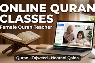 be your online female quran teacher with tajweed