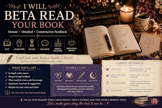 beta read your novel and provide detailed feedback