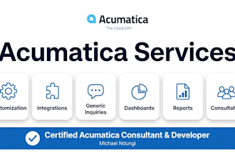 be your acumatica consultant, developer, and implementation expert