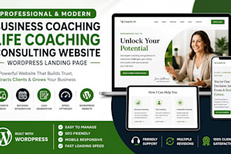 design business life coaching website consulting website wordpress landing page